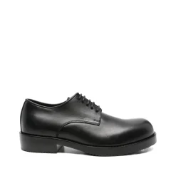 Zwarte Veterschoenen met Lage Hak