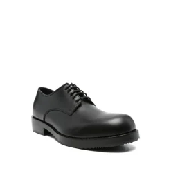 Zwarte Veterschoenen met Lage Hak