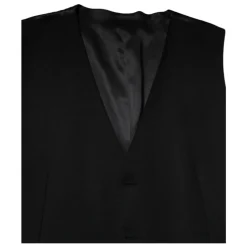 Zwarte Wol Formele Jurk Vest