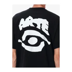 Zwart Eye Print Crew Neck T-shirt