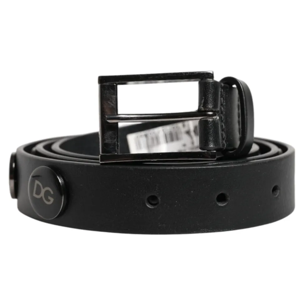 Zwart Luxe Leren Studs Riem