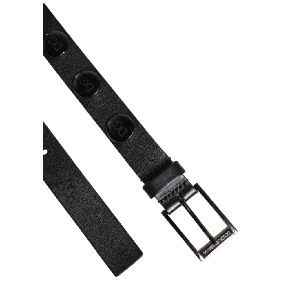 Zwart Luxe Leren Studs Riem