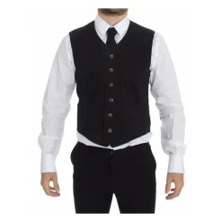 Zwart V-hals Jurk Vest Klassieke Pasvorm