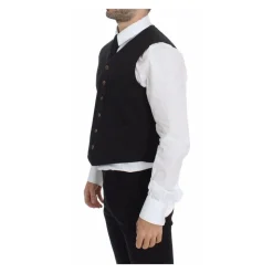 Zwart V-hals Jurk Vest Klassieke Pasvorm