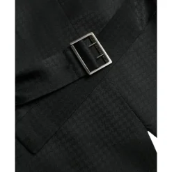 Zwart Wol Formeel Jurk Vest