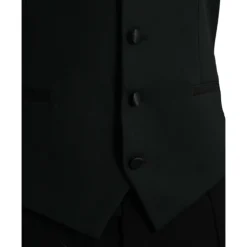 Zwart Wol Formeel Jurk Vest